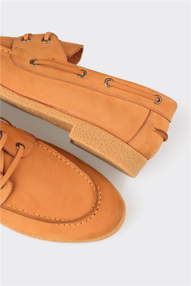 Taba Deri Kadın Günlük Ayakkabı