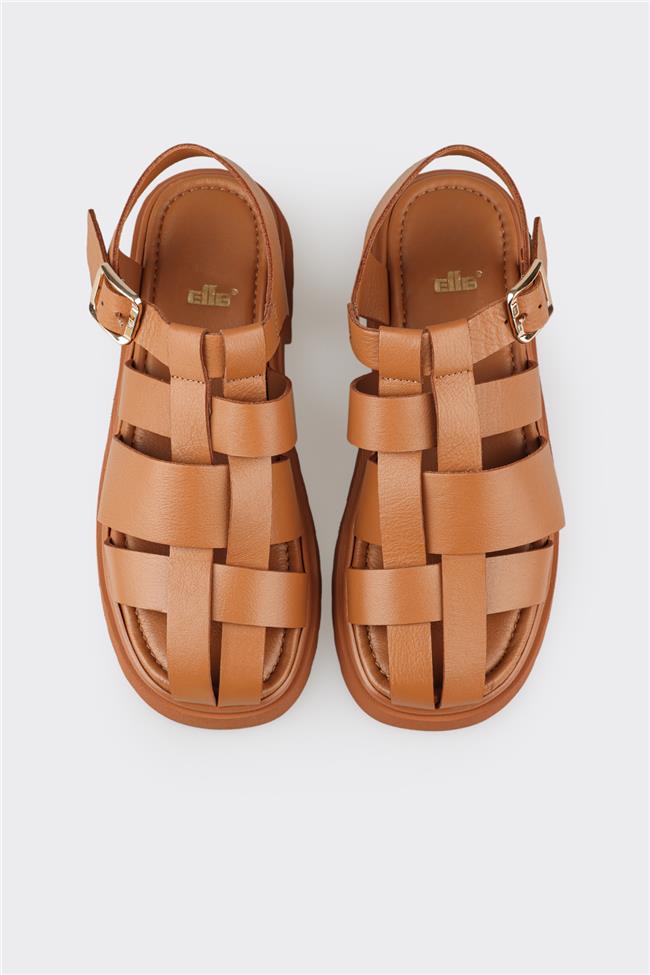 Taba Deri Kadın Günlük Ayakkabı