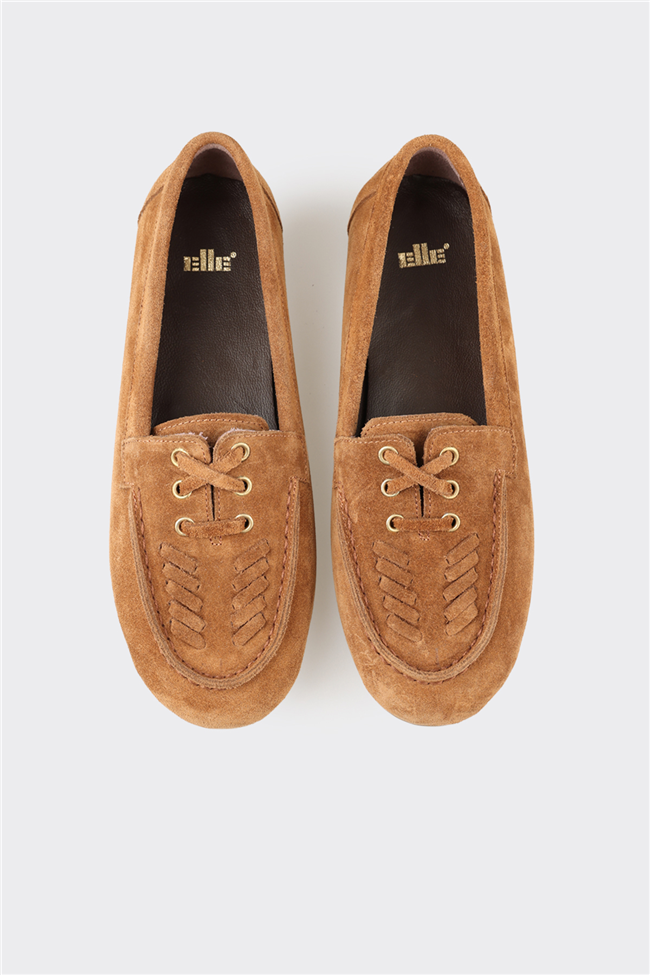 Taba Deri Kadın Günlük Ayakkabı