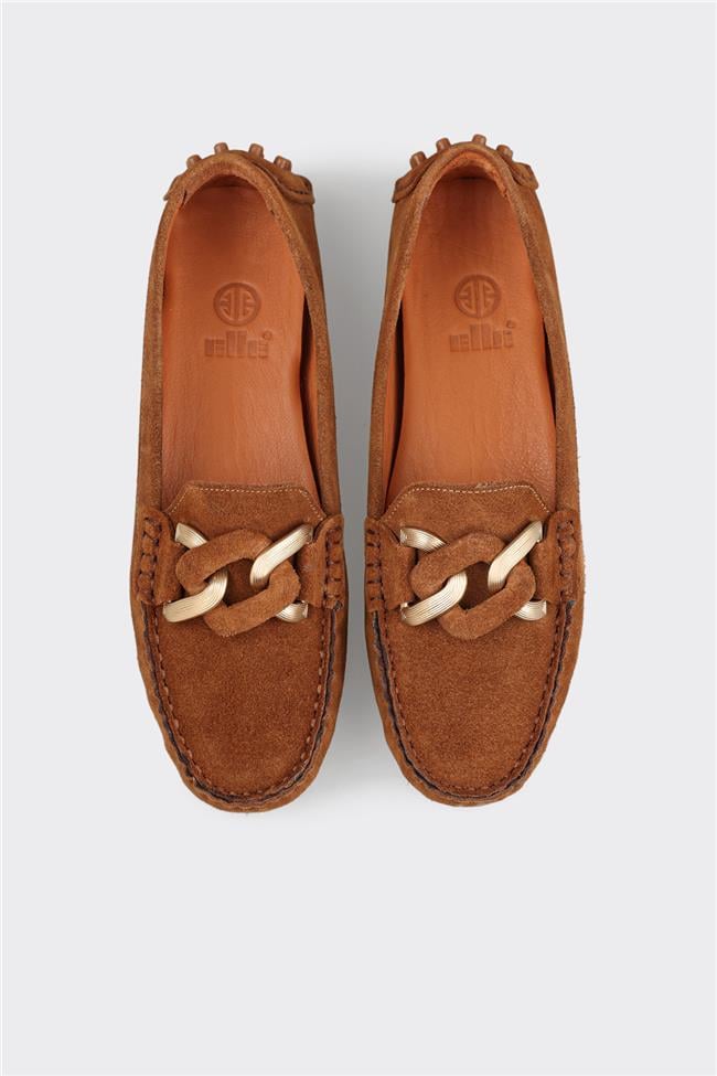 Taba Deri Kadın Günlük Ayakkabı