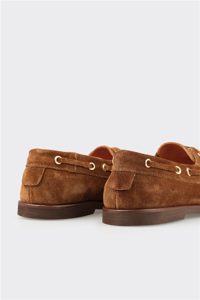 Taba Deri Kadın Günlük Ayakkabı