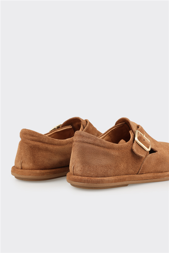 Taba Deri Kadın Günlük Ayakkabı