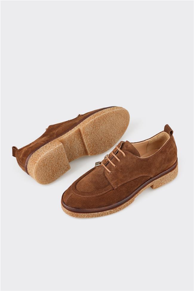 Taba Deri Kadın Günlük Ayakkabı