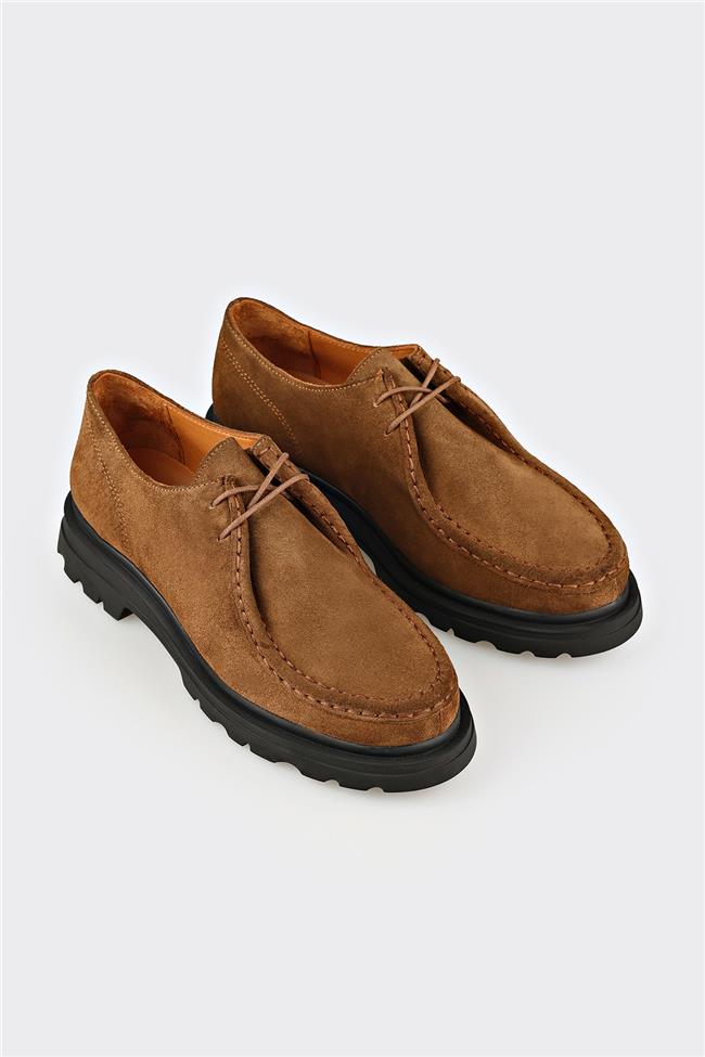 Taba Deri Kadın Günlük Ayakkabı