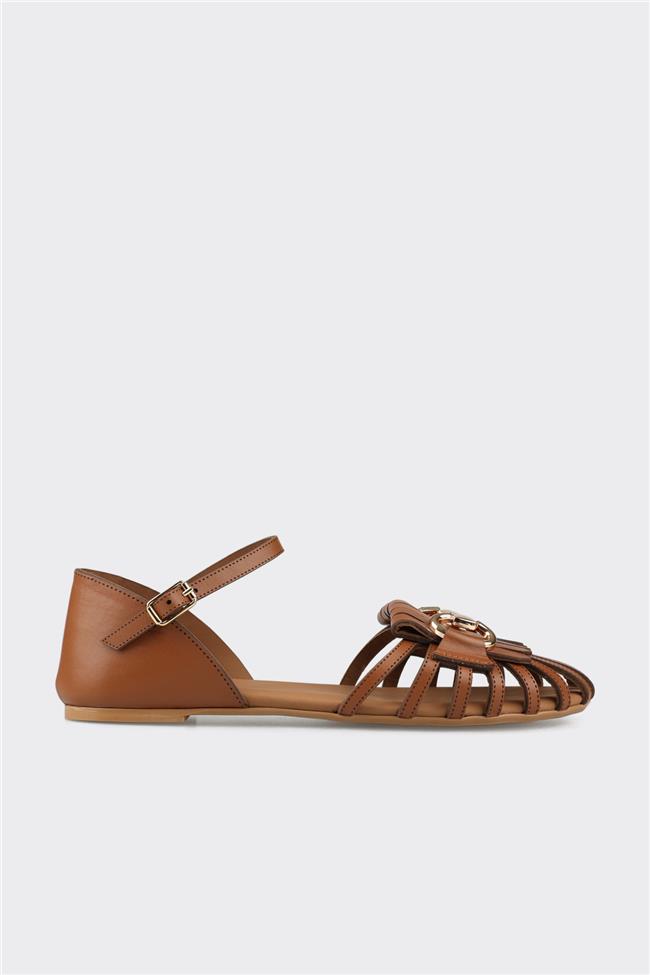 Taba Deri Kadın Günlük Ayakkabı