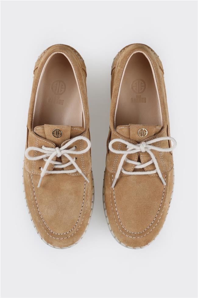 Taba Deri Kadın Günlük Ayakkabı