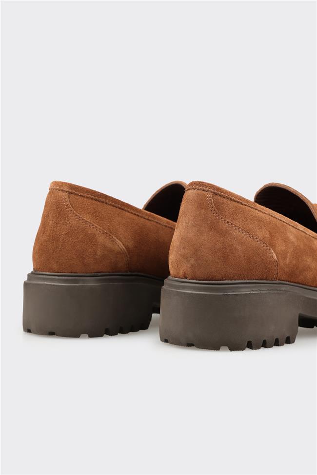 Taba Deri Kadın Günlük Ayakkabı