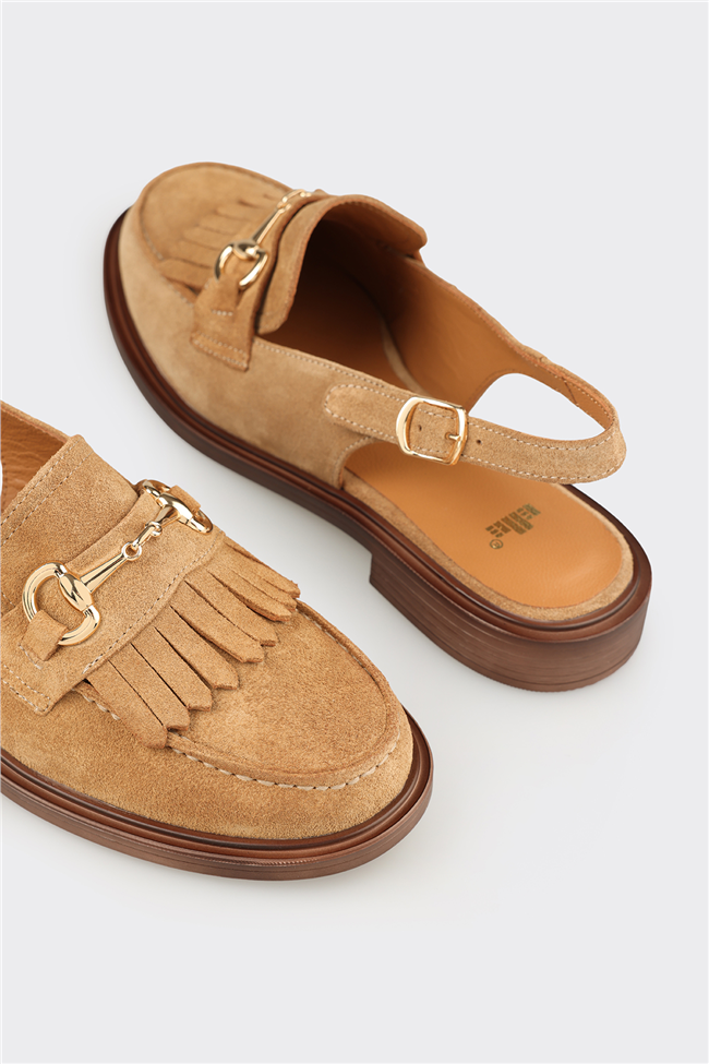 Taba Deri Kadın Günlük Ayakkabı