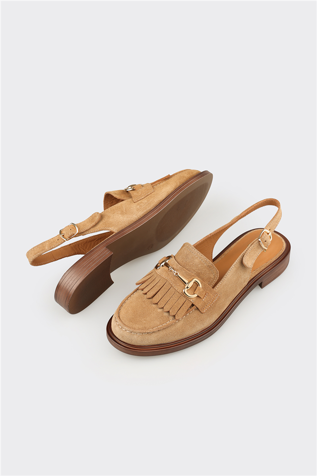 Taba Deri Kadın Günlük Ayakkabı