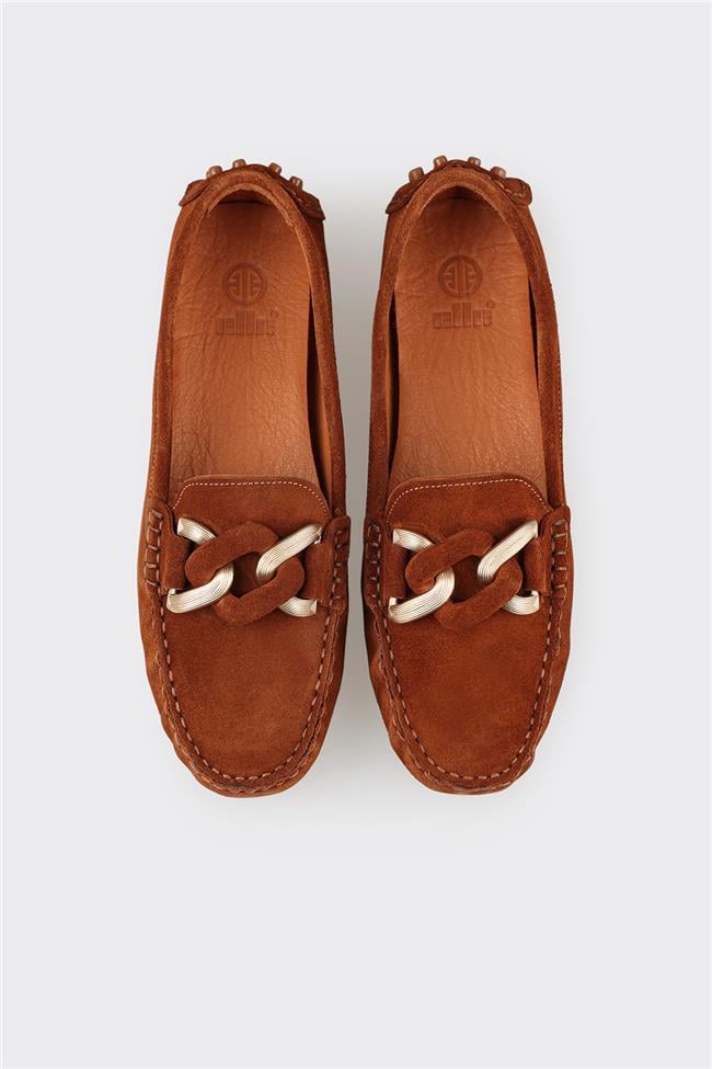 Taba Deri Kadın Günlük Ayakkabı