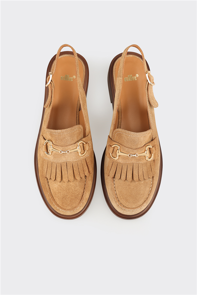 Taba Deri Kadın Günlük Ayakkabı