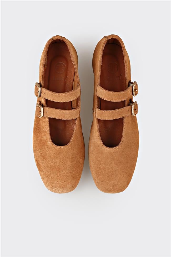 Taba Deri Kadın Günlük Ayakkabı