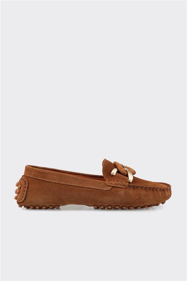 Taba Deri Kadın Günlük Ayakkabı