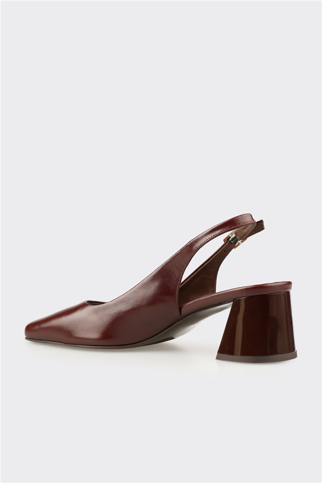 Taba Deri Kadın Klasik Ayakkabı