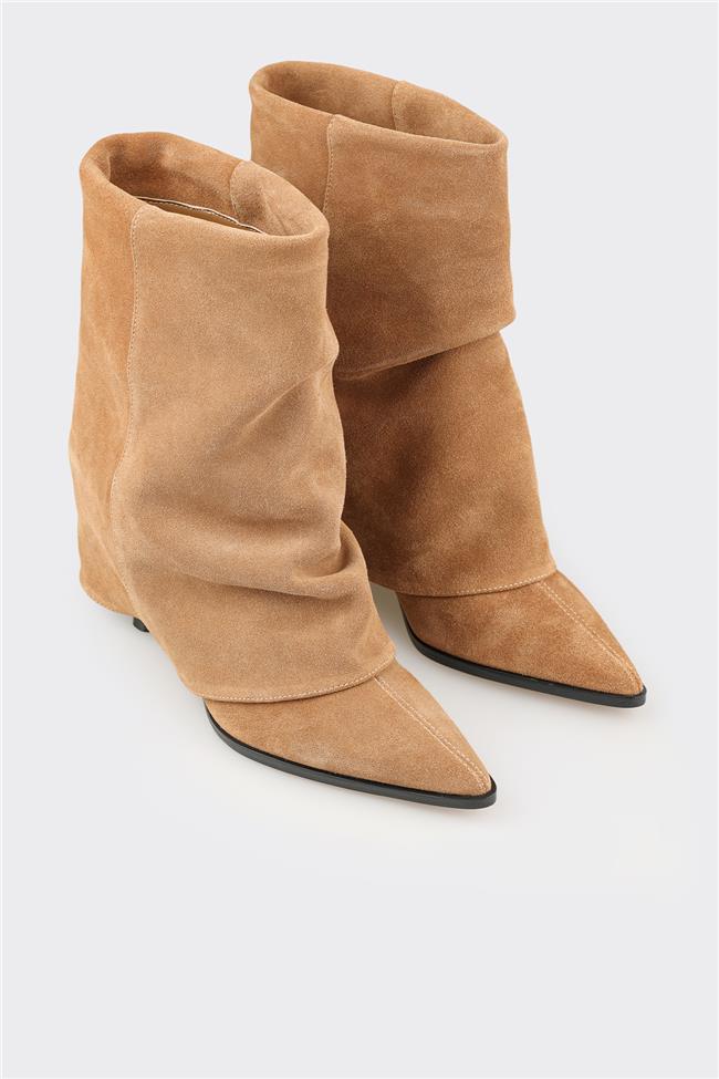 Taba Deri Kadın Klasik Bot