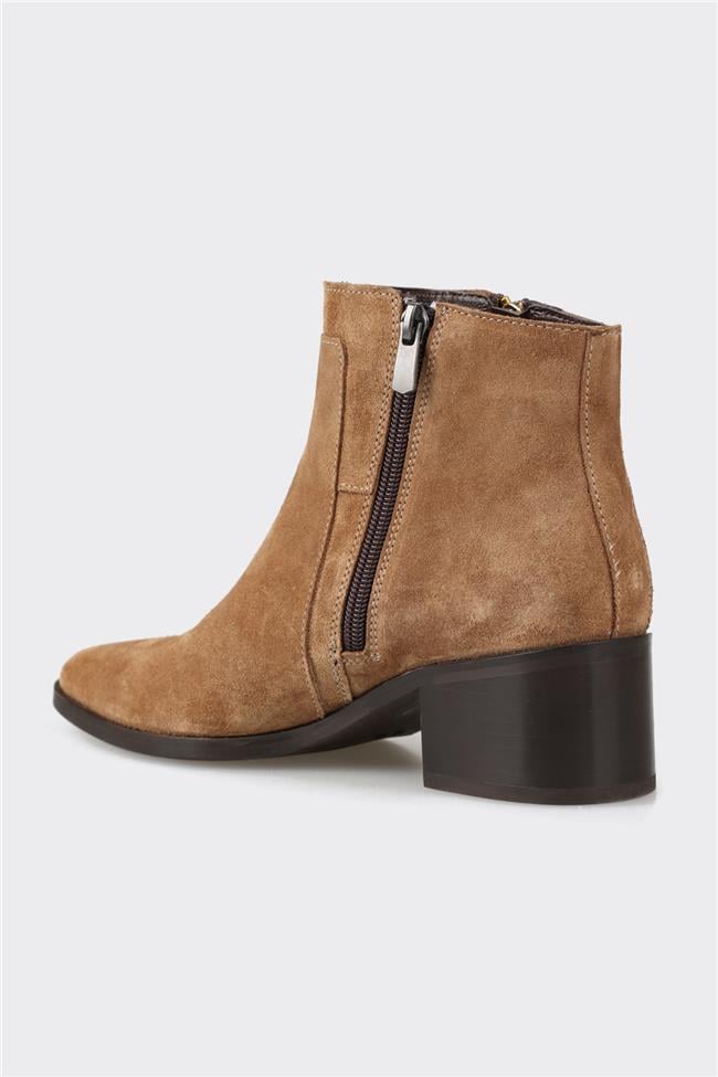 Taba Deri Kadın Klasik Bot