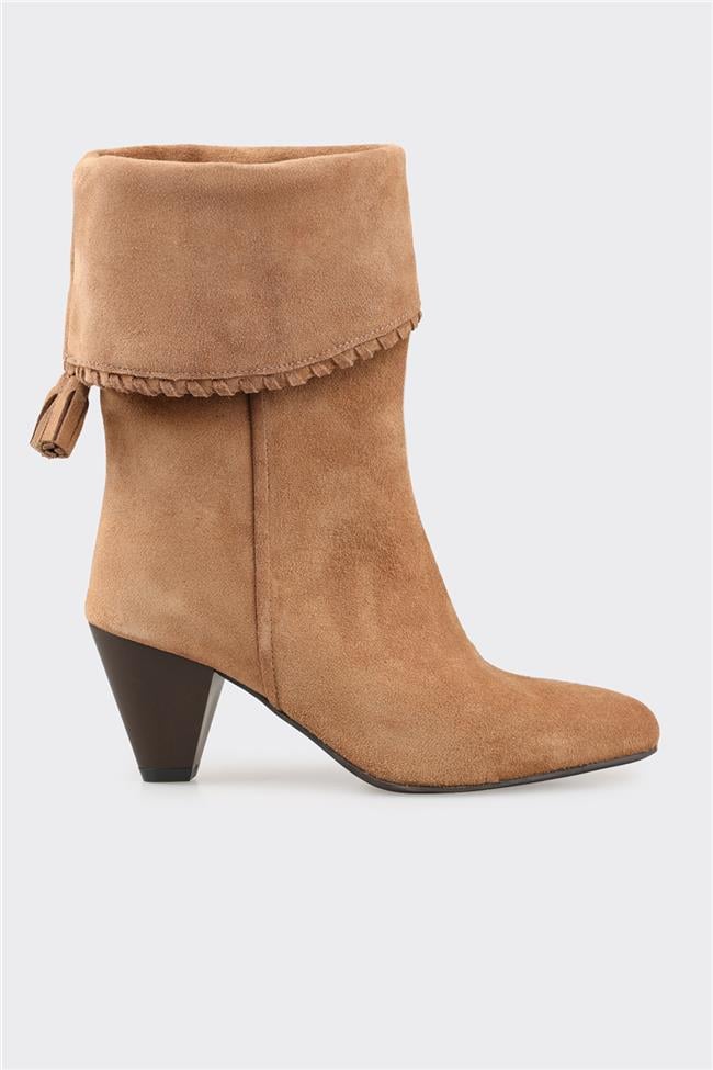 Taba Deri Kadın Klasik Bot