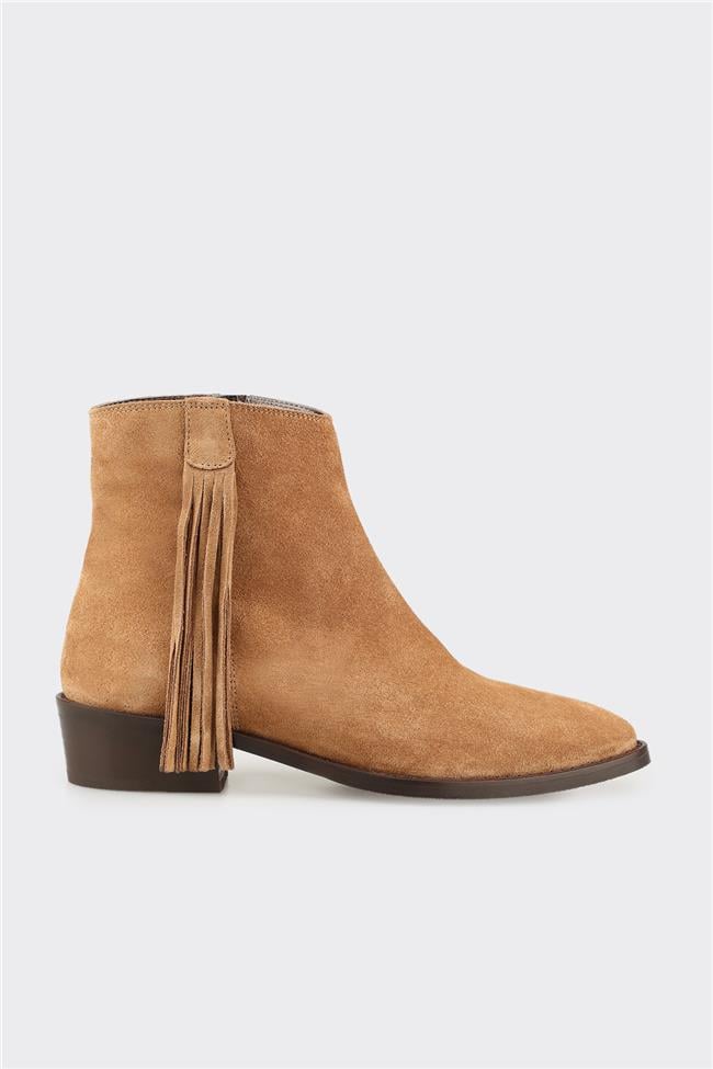 Taba Deri Kadın Klasik Bot