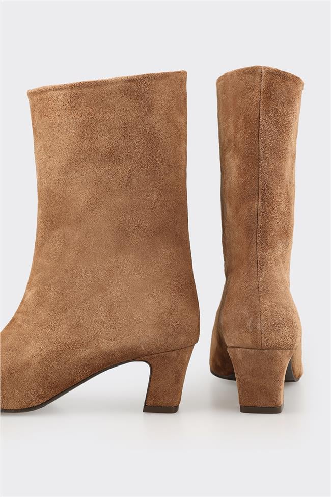 Taba Deri Kadın Klasik Bot