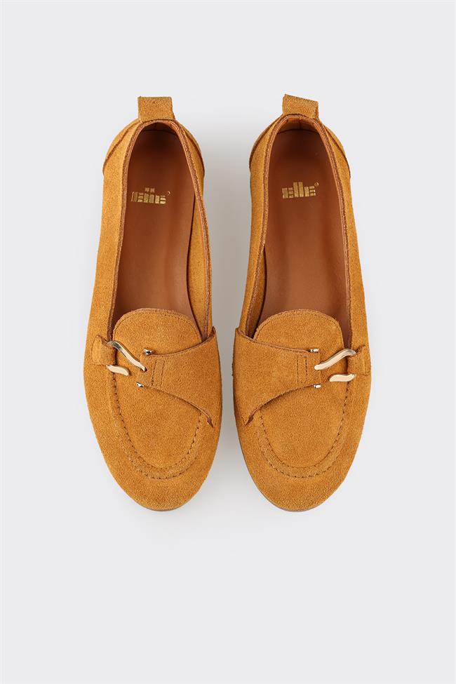 Taba Deri Kadın Loafer