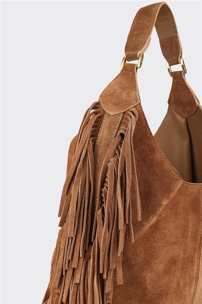 Taba Deri Kadın Omuz Çantası