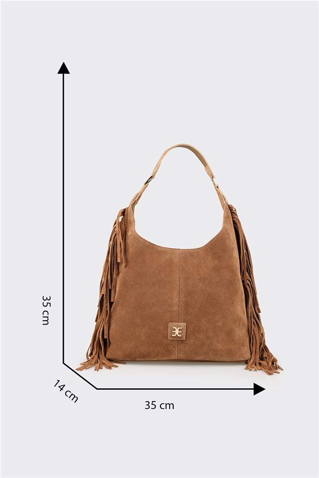 Taba Deri Kadın Omuz Çantası