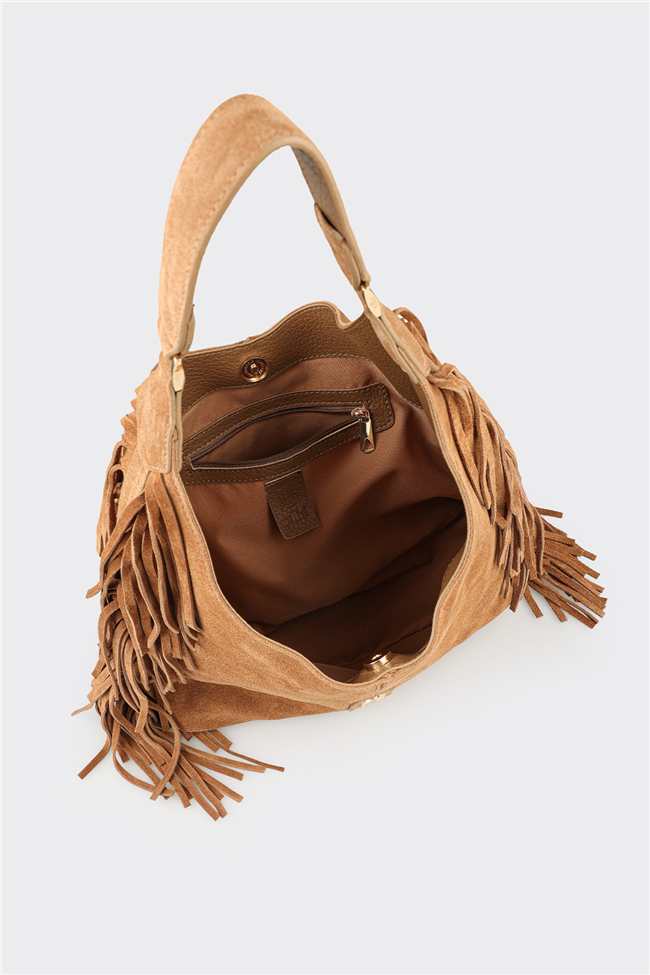 Taba Deri Kadın Omuz Çantası