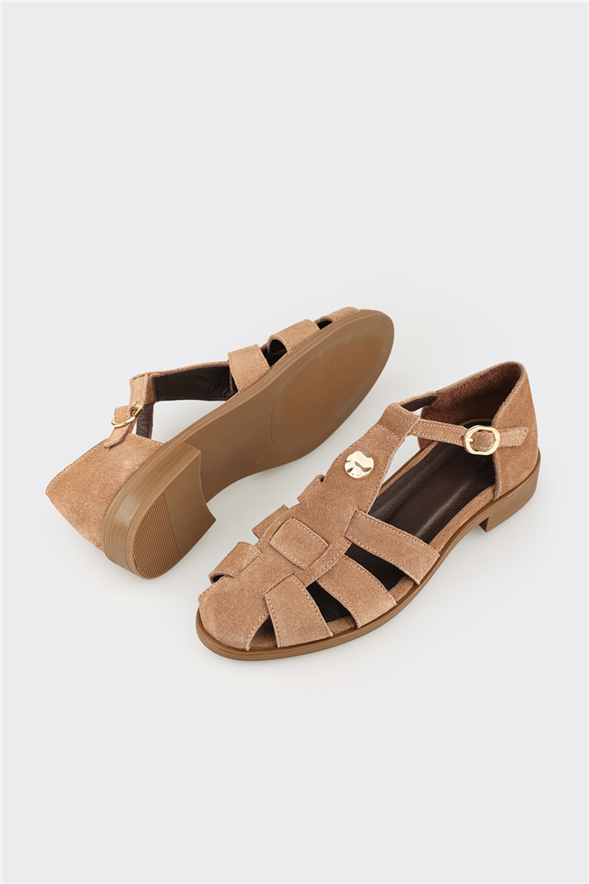 Taba Deri Kadın Sandalet