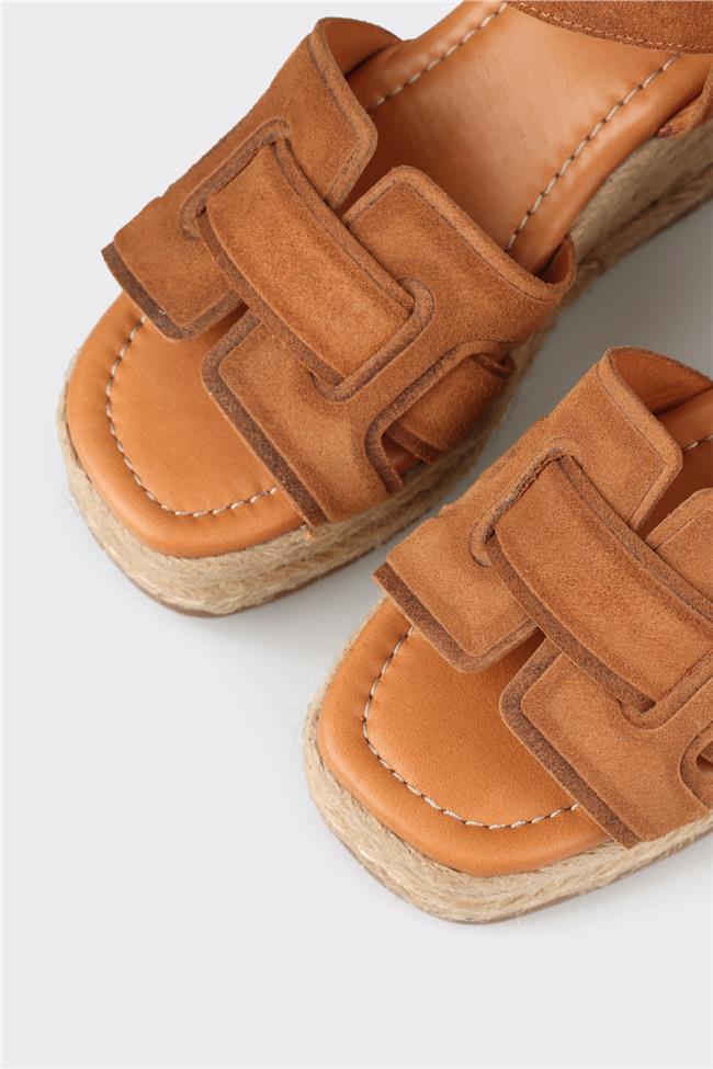 Taba Deri Kadın Sandalet