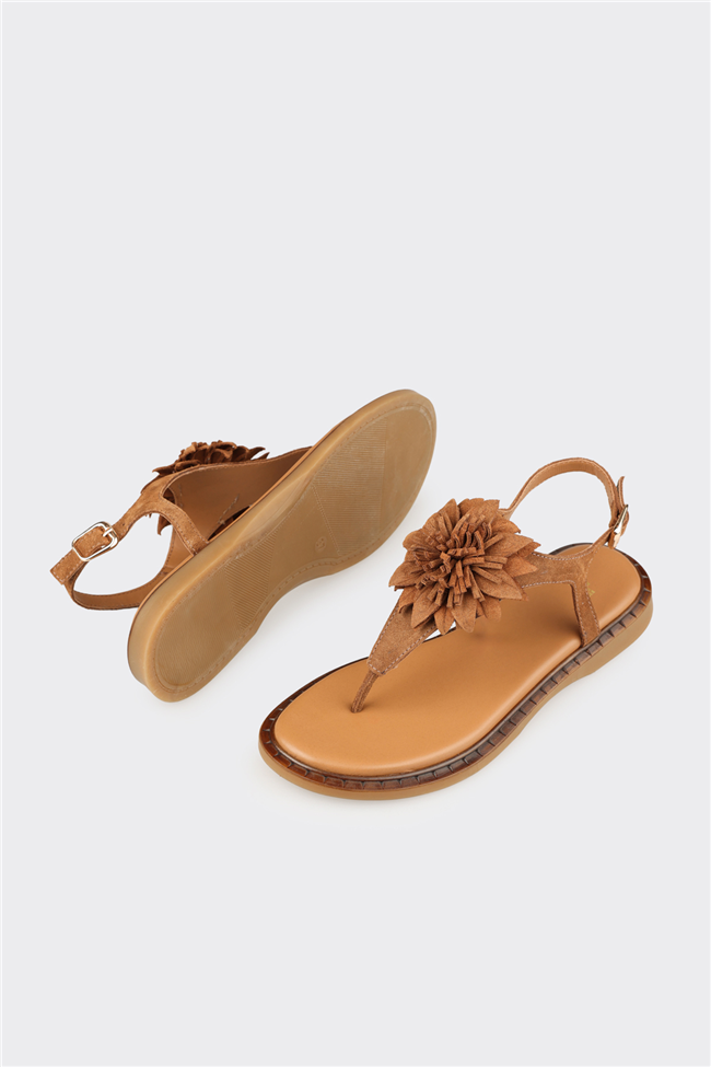 Taba Deri Kadın Sandalet