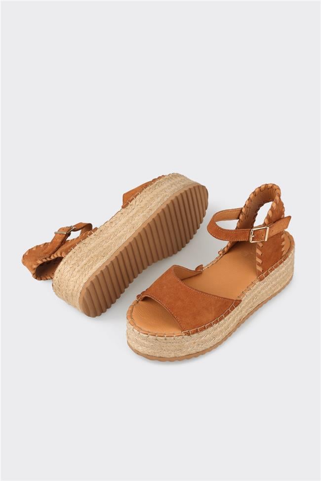 Taba Deri Kadın Sandalet