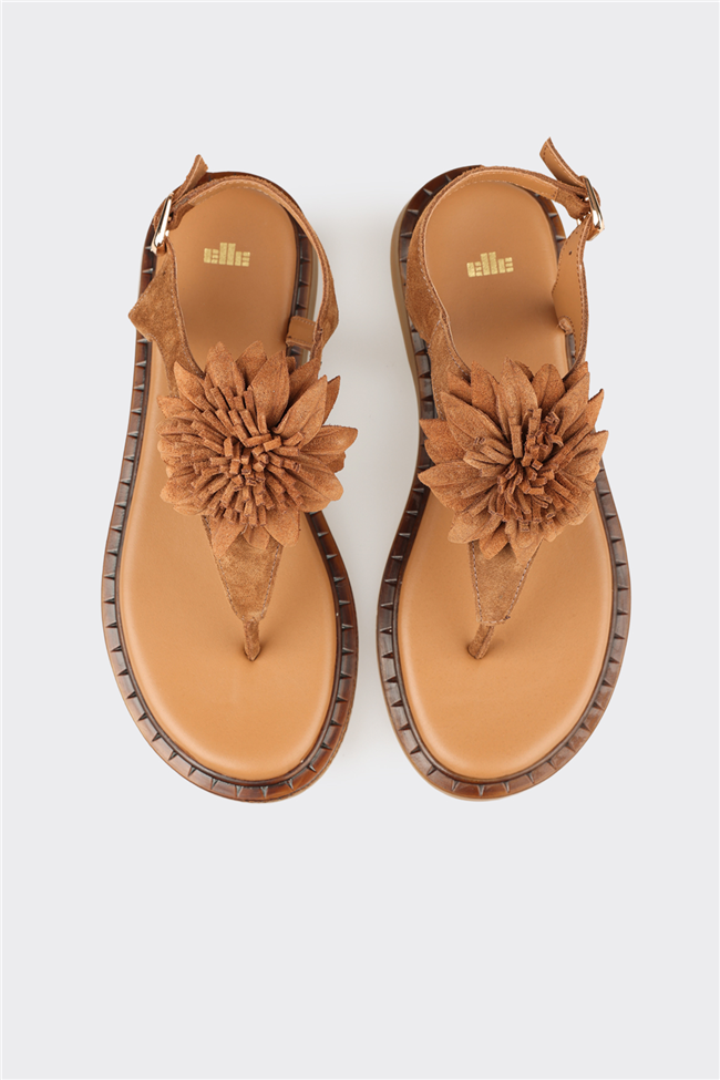 Taba Deri Kadın Sandalet