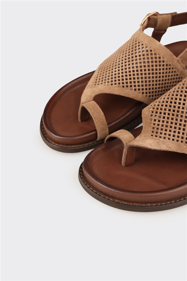 Taba Deri Kadın Sandalet