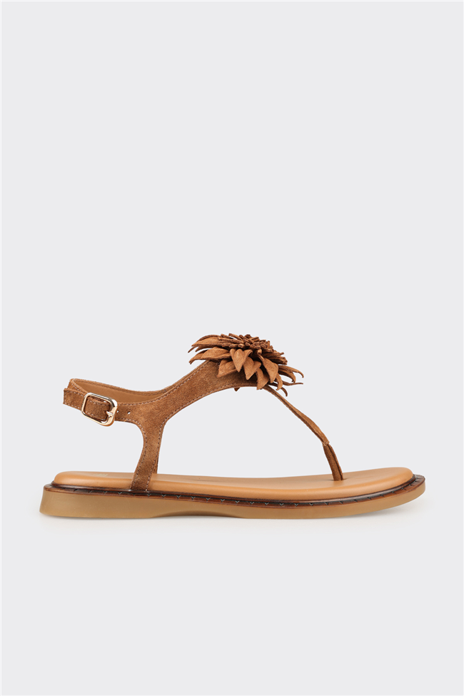 Taba Deri Kadın Sandalet