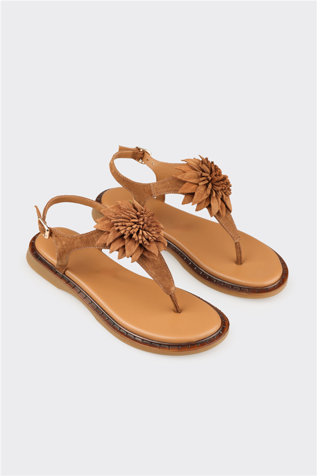 Taba Deri Kadın Sandalet