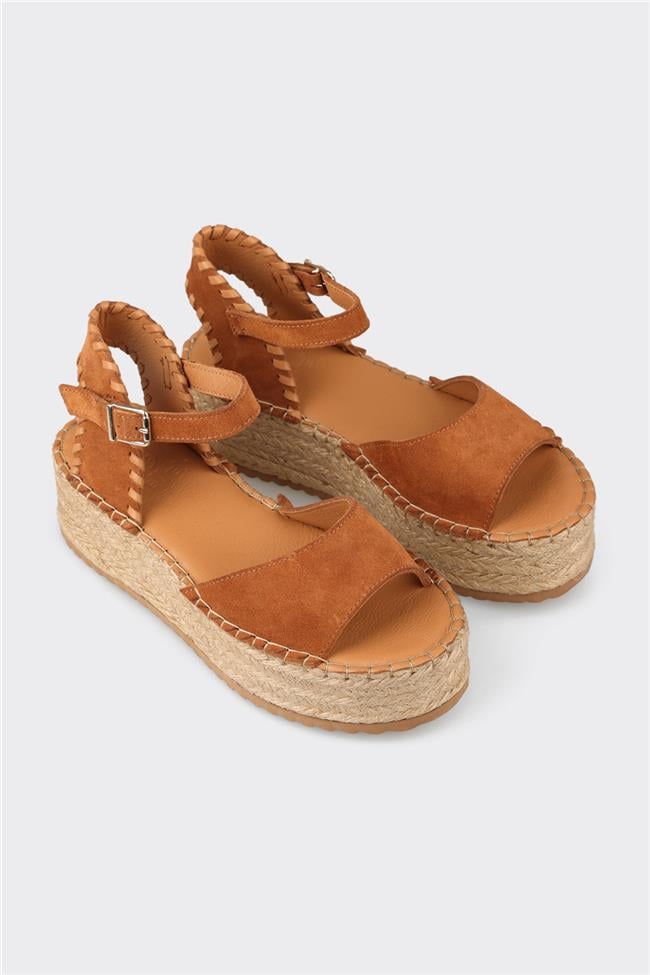 Taba Deri Kadın Sandalet