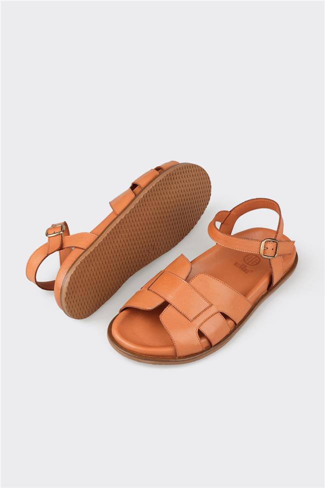 Taba Deri Kadın Sandalet