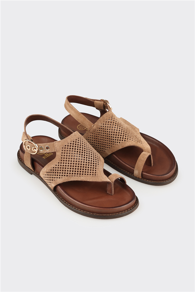 Taba Deri Kadın Sandalet