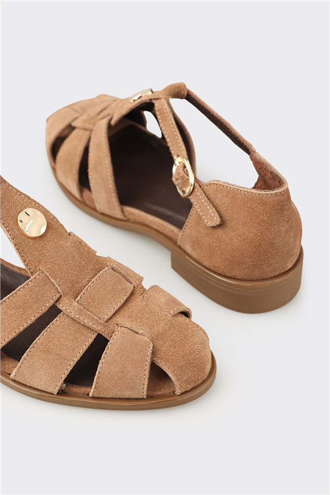 Taba Deri Kadın Sandalet