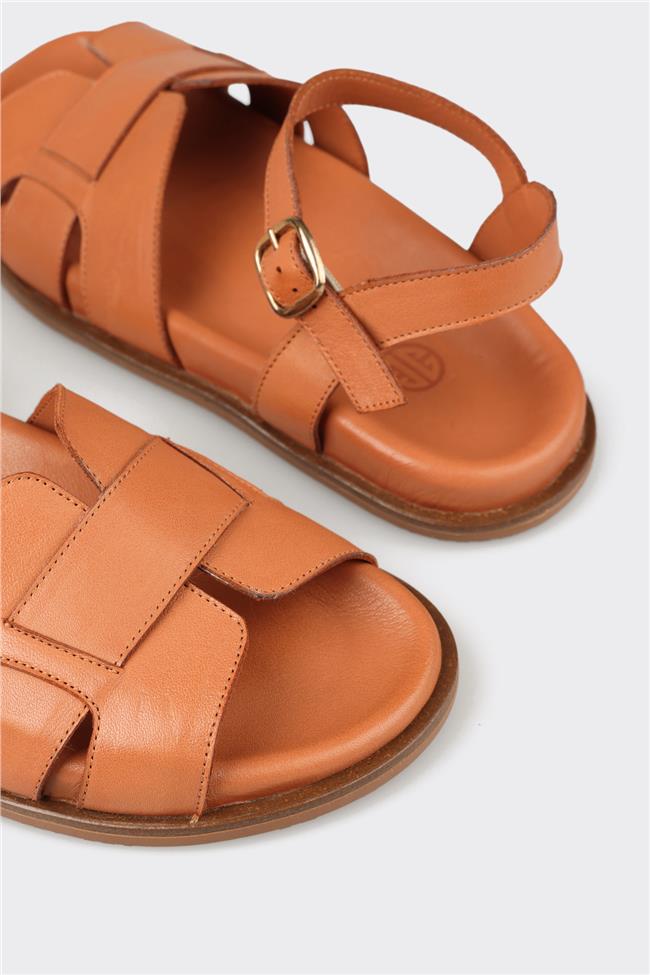 Taba Deri Kadın Sandalet