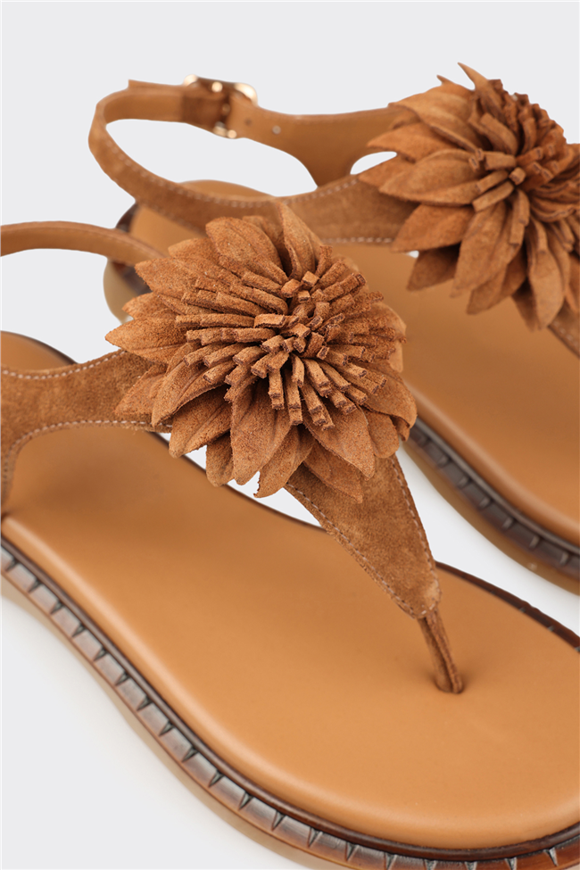 Taba Deri Kadın Sandalet