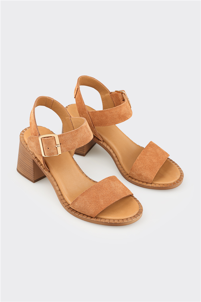 Taba Deri Kadın Sandalet
