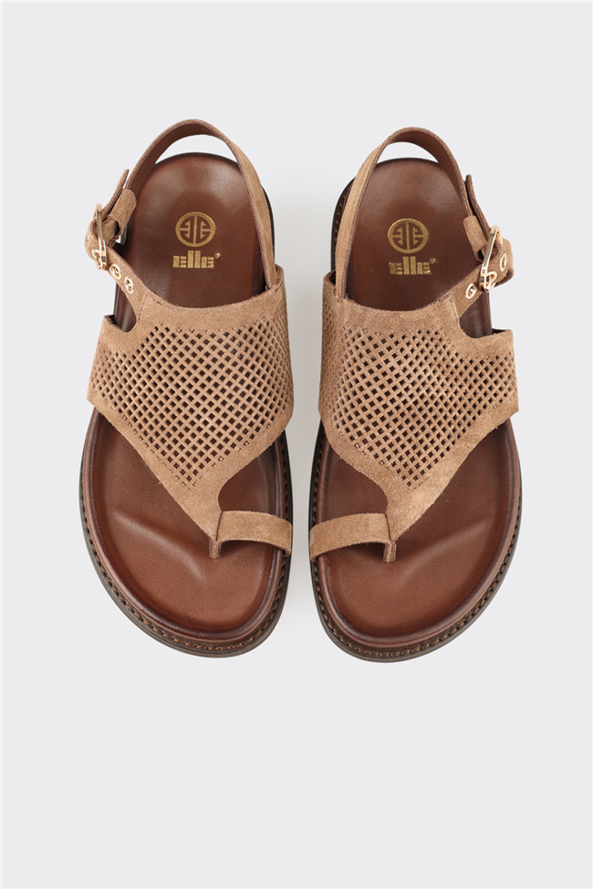 Taba Deri Kadın Sandalet