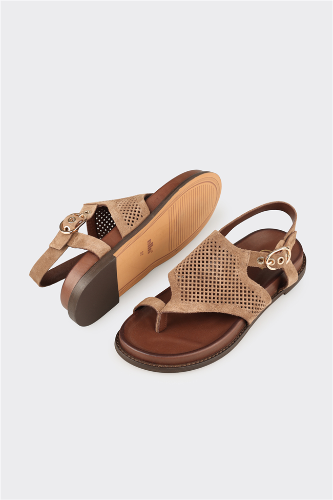 Taba Deri Kadın Sandalet