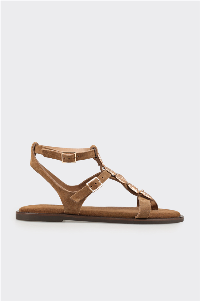 Taba Deri Kadın Sandalet