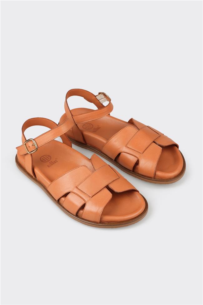 Taba Deri Kadın Sandalet
