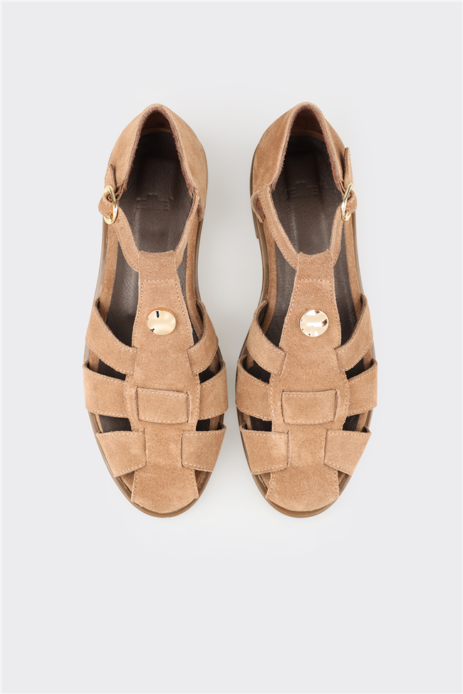 Taba Deri Kadın Sandalet