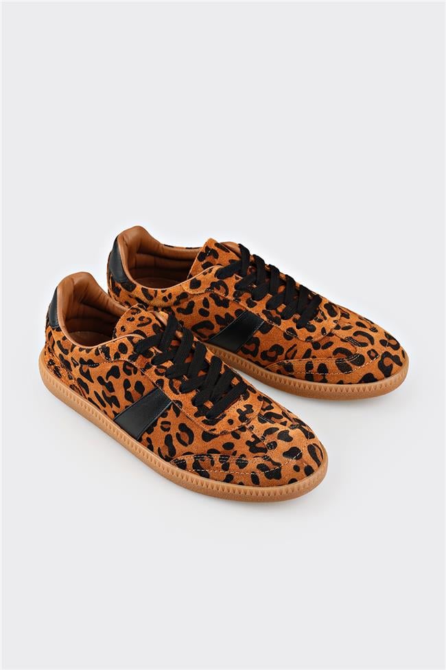 Taba Deri Kadın Spor Ayakkabı