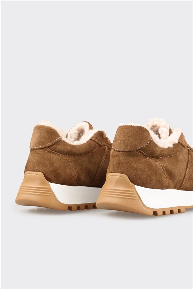 Taba Deri Kadın Spor Ayakkabı