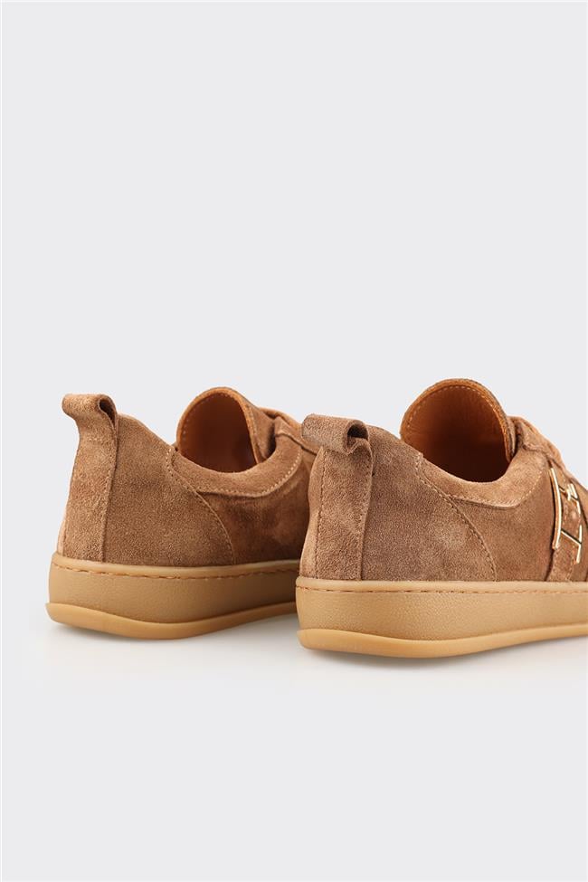 Taba Deri Kadın Spor Ayakkabı